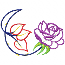 Flowers And Tree Embroidery Design 1 Flowers And Tree Embroidery Design 1